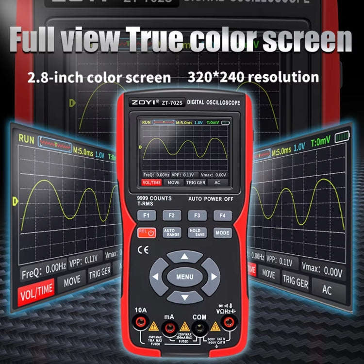 ZOYI Color Screen Multifunctional Handheld Digital Oscilloscope Multimeter(English)