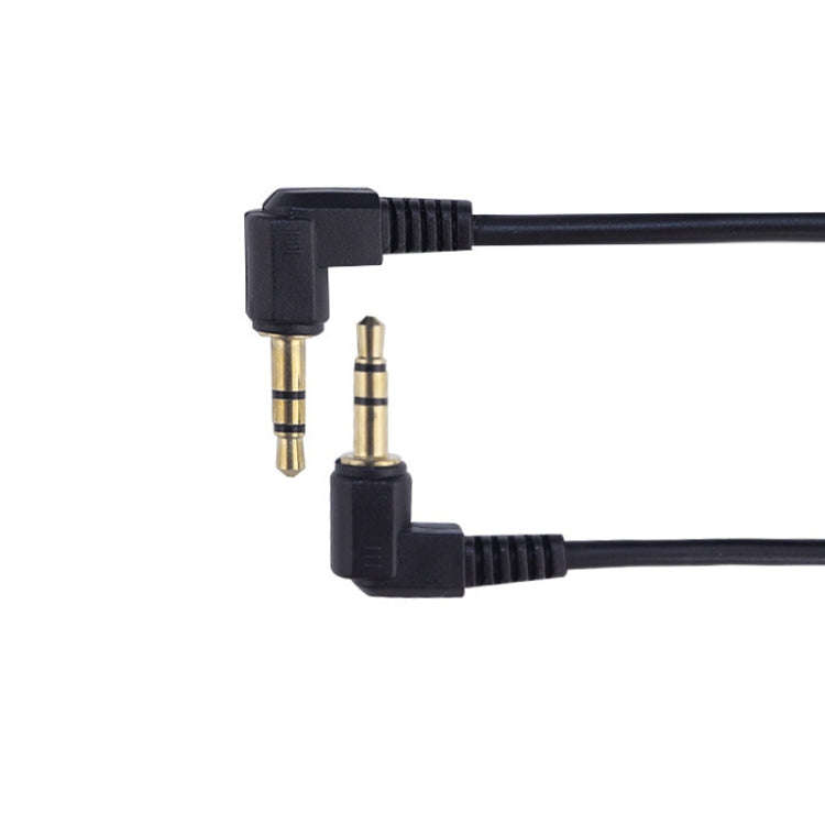 3.5mm Stereo Car Audio Cable PU Gold-plated Elbow Spring Cable(Male To Male)