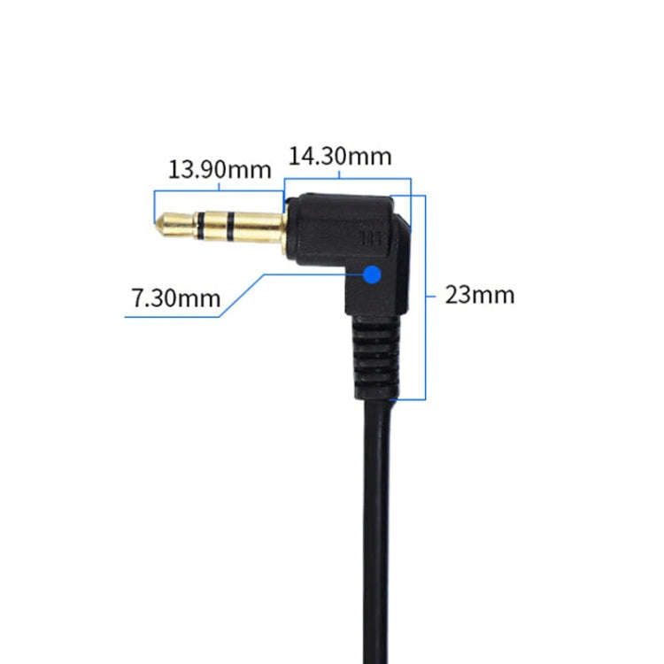 3.5mm Stereo Car Audio Cable PU Gold-plated Elbow Spring Cable(Male To Male)