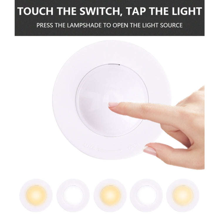 Remote Control Induction Night Light Bedroom Wardrobe LED Push-Button Light(2 Remote Controls + 3...