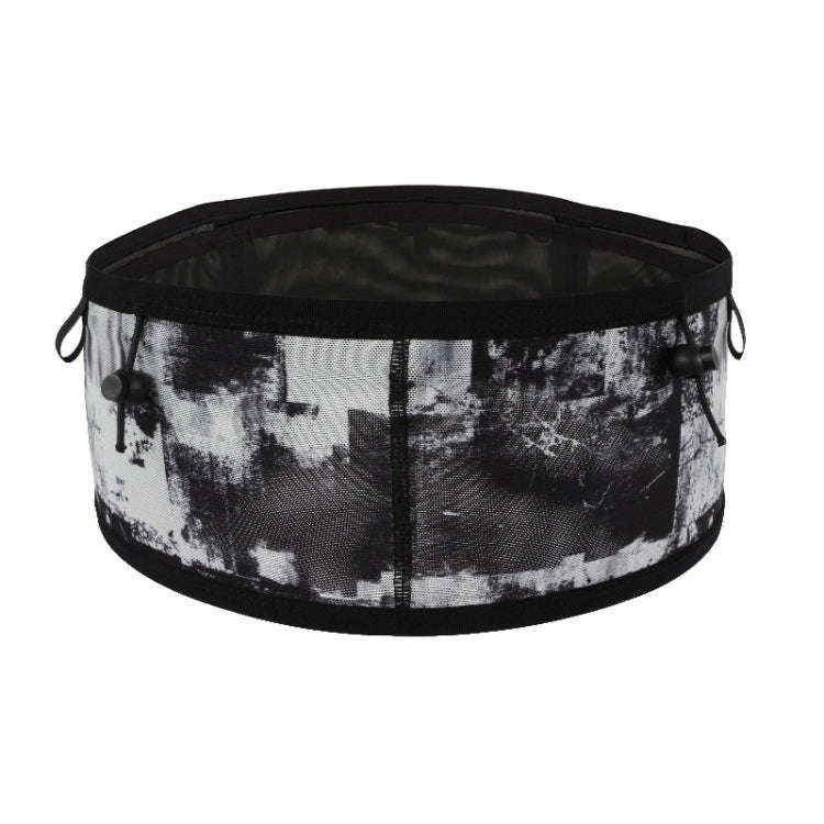 Close-fitting Sports Waist Bag Lightweight Marathon Running Belt, Size: L(Retro Black)