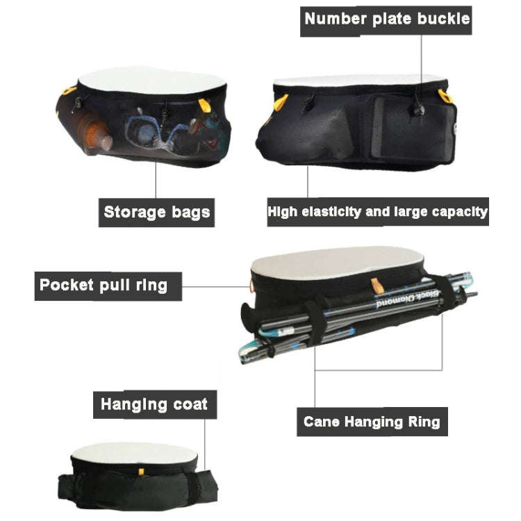 Close-fitting Sports Waist Bag Lightweight Marathon Running Belt, Size: L(Retro Black)