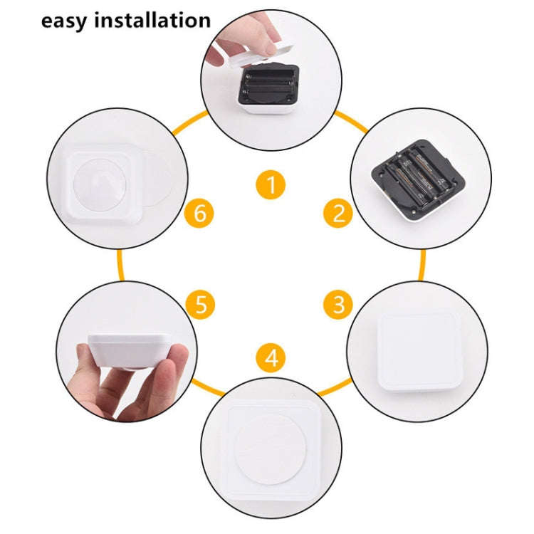 Remote Control Night Light LED Bedside Cabinet RGB Colorful Pat Light(2 Remote Controls + 6 Lights)