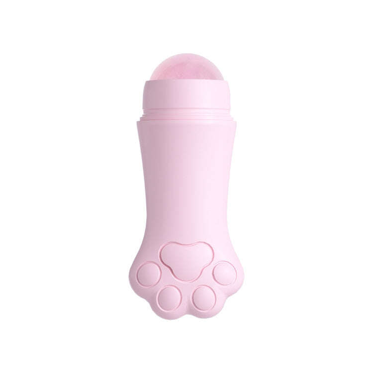 Natural Rose Quartz Face Oil Absorbing Roller Volcanic Stone Facial Skin Repair Cleansing Massage...