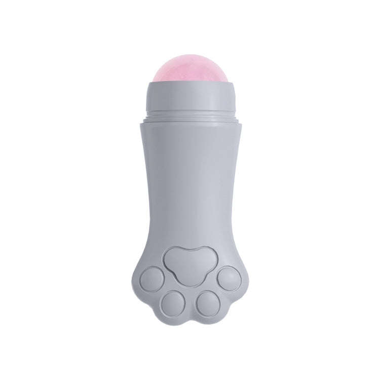 Natural Rose Quartz Face Oil Absorbing Roller Volcanic Stone Facial Skin Repair Cleansing Massage...