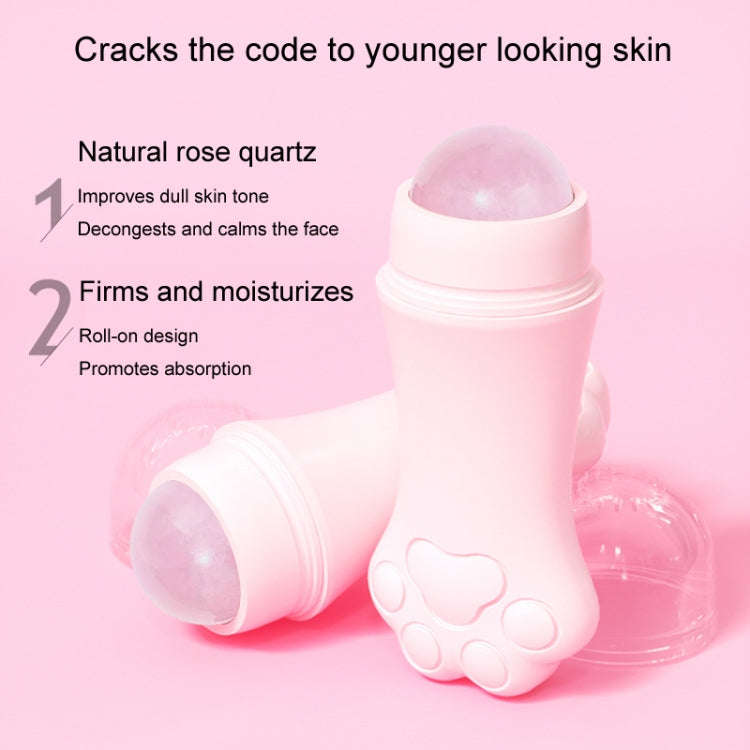 Natural Rose Quartz Face Oil Absorbing Roller Volcanic Stone Facial Skin Repair Cleansing Massage...