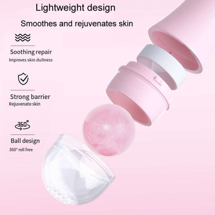 Natural Rose Quartz Face Oil Absorbing Roller Volcanic Stone Facial Skin Repair Cleansing Massage...