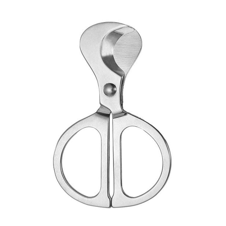 Portable Pill Cutter Stainless Steel Cigar Dispensing Scissors, Style: Round Handle Silver