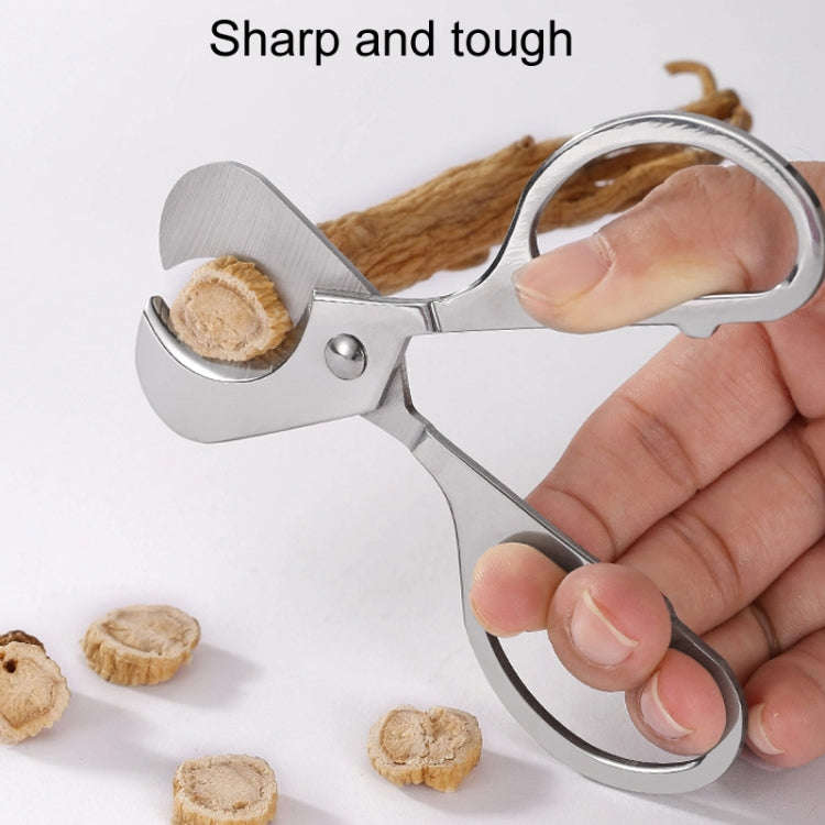 Portable Pill Cutter Stainless Steel Cigar Dispensing Scissors, Style: Round Handle Silver
