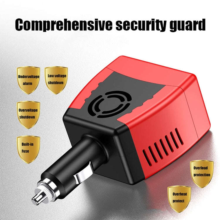 75W Car Inverter Voltage Conversion USB Port Charger, Color: 12 To 110V 0.5A Black