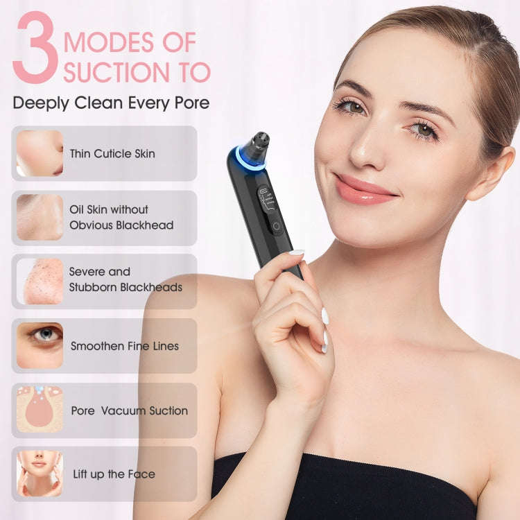 Electric Beauty Instrument Face Pore Remover Blackhead Acne Cleaner(Black)