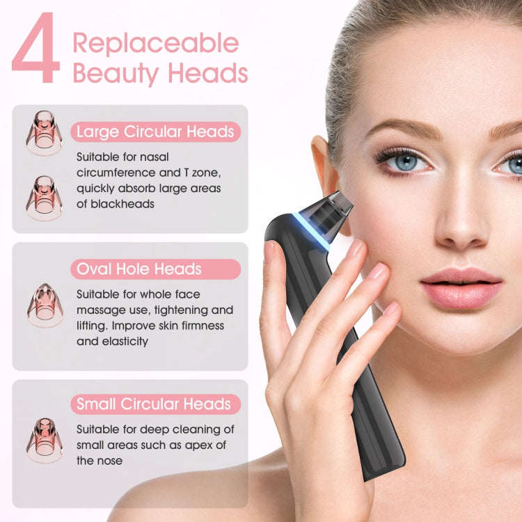 Electric Beauty Instrument Face Pore Remover Blackhead Acne Cleaner(Black)