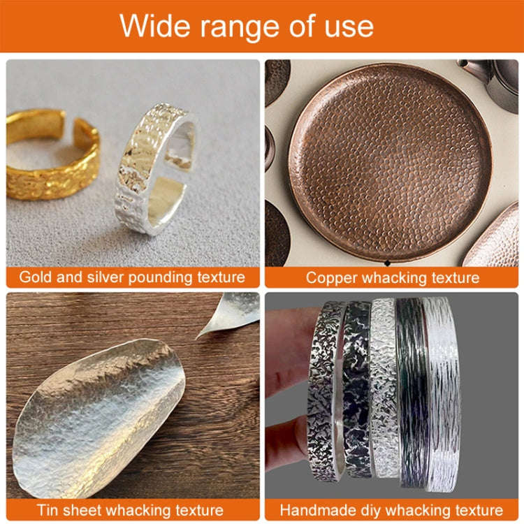 Handmade DIY Square Hammer Gold And Silver Jewelry Texture Hammer, Model: No.13