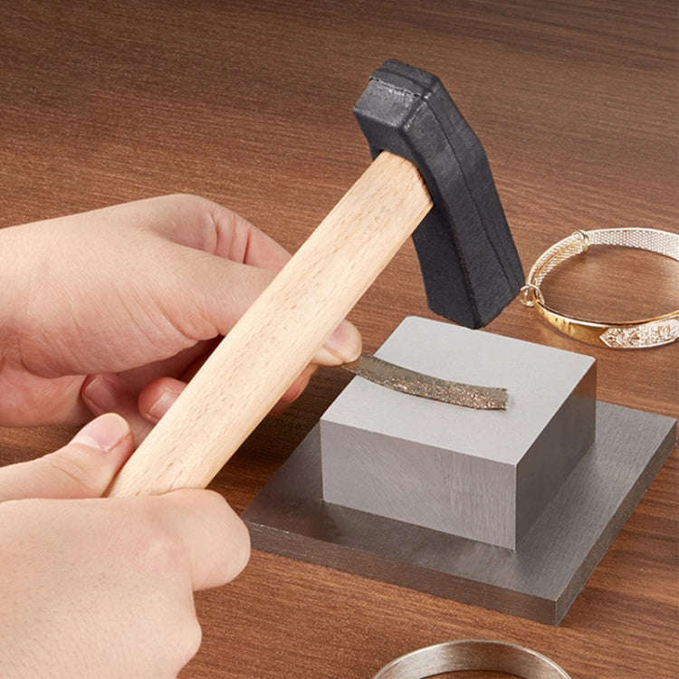 Handmade DIY Square Hammer Gold And Silver Jewelry Texture Hammer, Model: No.13