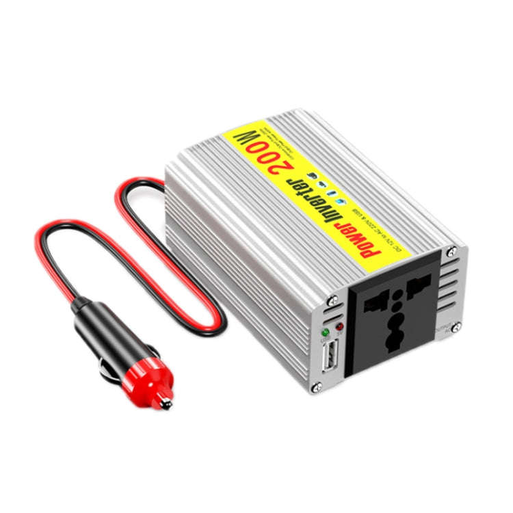 200W Modified Sine Wave Inverter Car Mobile Phone 2.1A Universal Power Supply, Specification: 12 ...