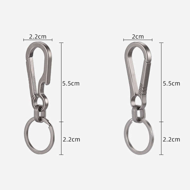 Titanium Alloy Car Keychain Multifunctional Simple Loss Prevention Belt Charm Ring, Style: Classi...