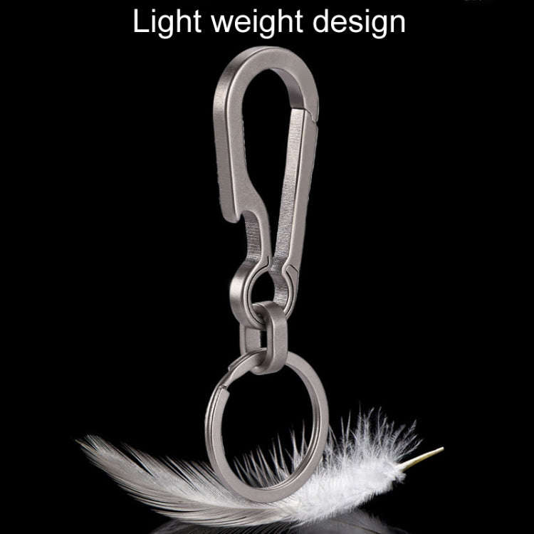 Titanium Alloy Car Keychain Multifunctional Simple Loss Prevention Belt Charm Ring, Style: Classi...