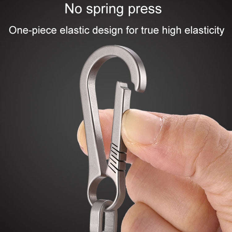 Titanium Alloy Car Keychain Multifunctional Simple Loss Prevention Belt Charm Ring, Style: Classi...