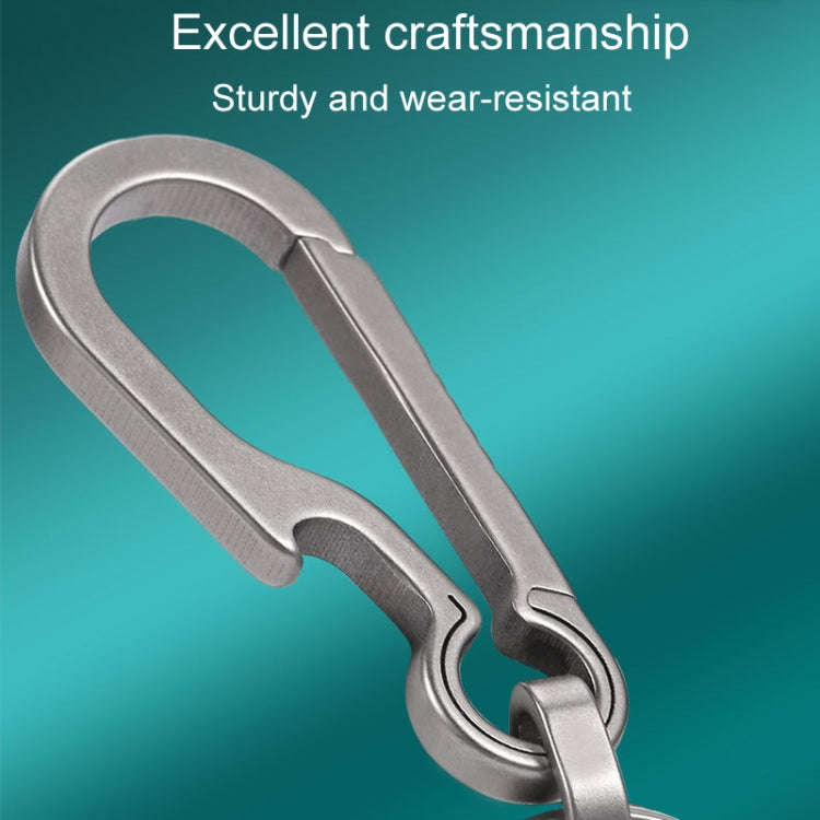 Titanium Alloy Car Keychain Multifunctional Simple Loss Prevention Belt Charm Ring, Style: Classi...