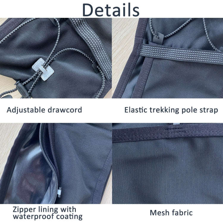 Running Sports Waist Bag Ultra-thin Breathable Belt With Trekking Pole Fixing Strap, Size: XS/S/M