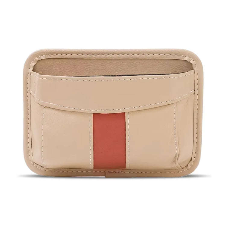 Multifunctional Car-Mounted Adhesive Mesh Bag For Storage Hanging Bags(Beige)