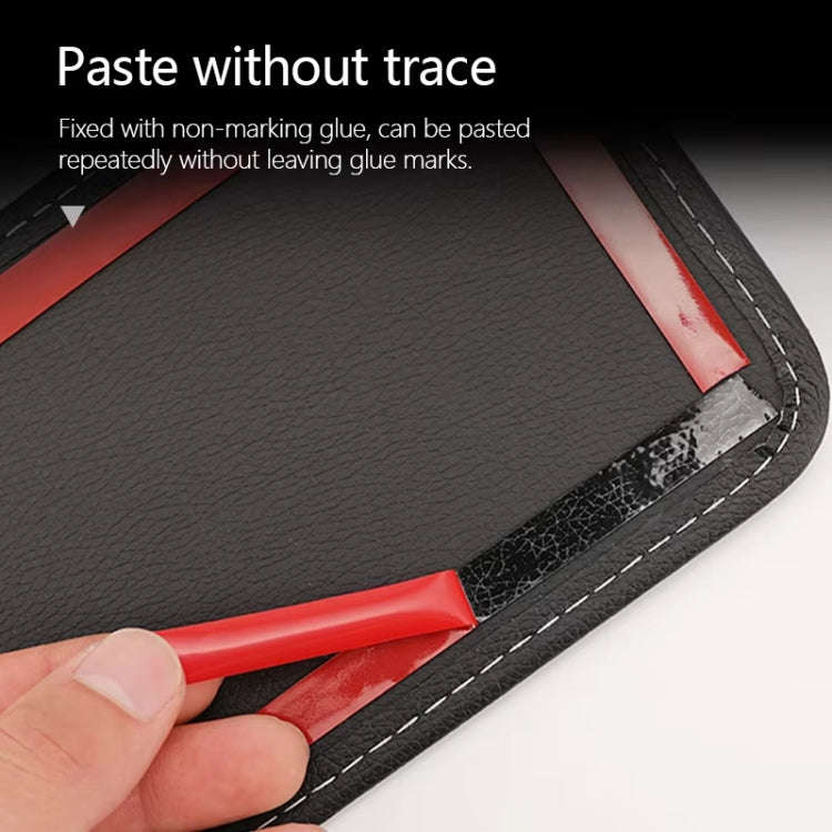 Multifunctional Car-Mounted Adhesive Mesh Bag For Storage Hanging Bags(Black)