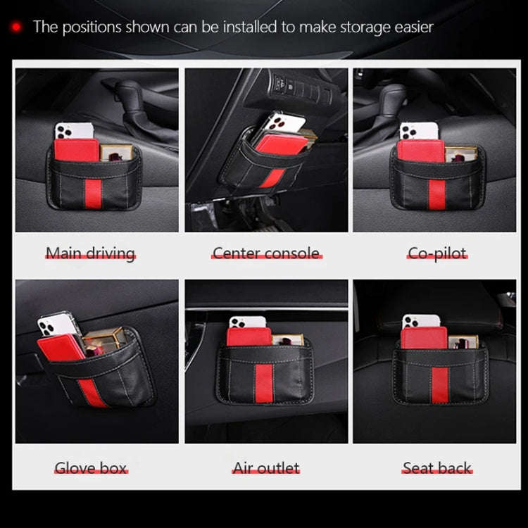Multifunctional Car-Mounted Adhesive Mesh Bag For Storage Hanging Bags(Beige)