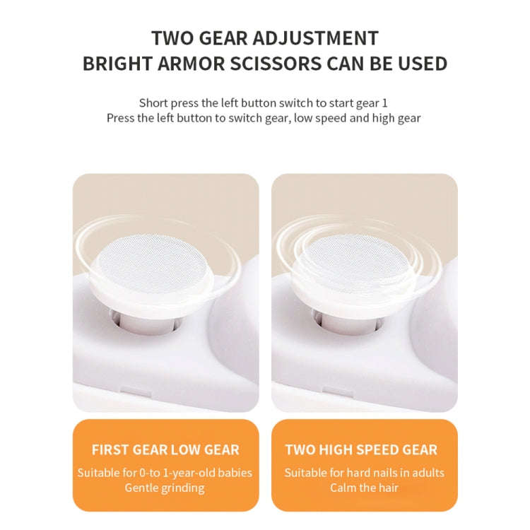 CH-705 2-in-1 Multifunctional Electric Nail Grinder with Light Children Anti-pinch Nail Clippers(...