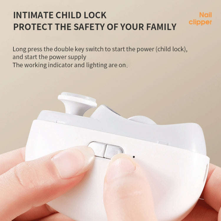 CH-705 2-in-1 Multifunctional Electric Nail Grinder with Light Children Anti-pinch Nail Clippers(...