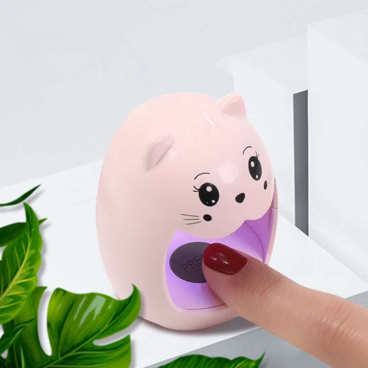 Mini LED Nail Light Therapy Lamp USB Quick Drying Nail Polish Baking Lamp(Pink)