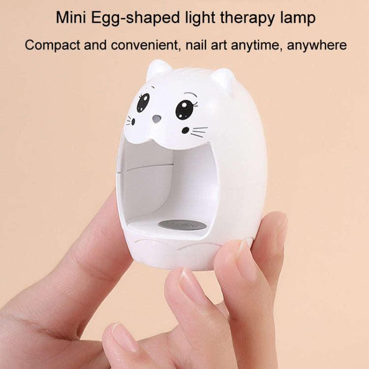Mini LED Nail Light Therapy Lamp USB Quick Drying Nail Polish Baking Lamp(Pink)