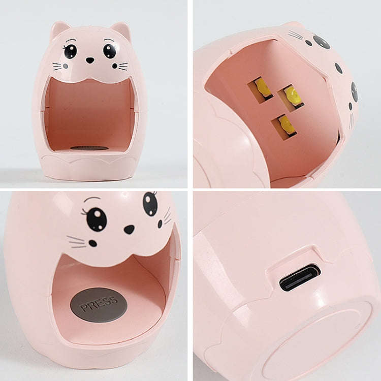 Mini LED Nail Light Therapy Lamp USB Quick Drying Nail Polish Baking Lamp(White)