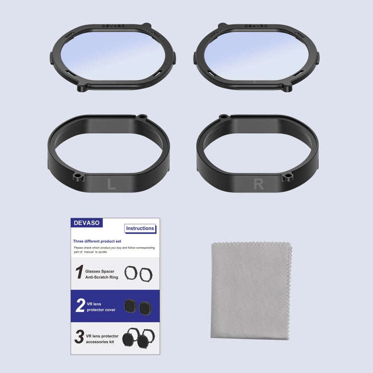For PlayStation VR 2 DEVASO 4 In 1 Glasses Anti-scratch Ring Lens