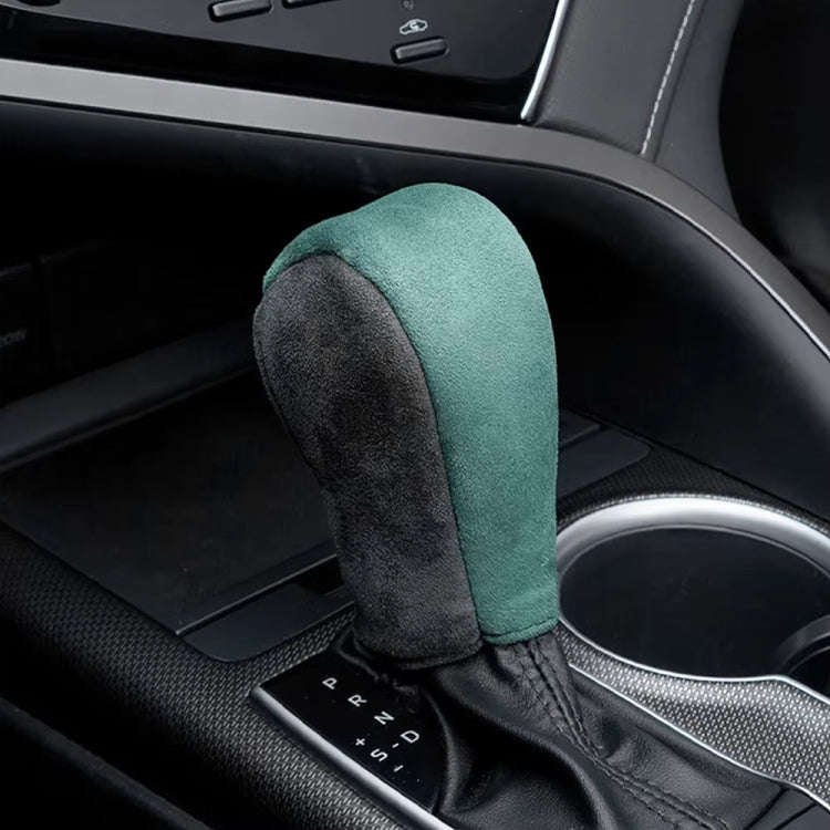 Suede Automatic Manual Gear Lever Cover(Green)