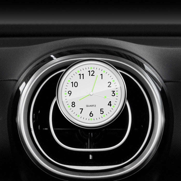 Car Digital Electronic Quartz Luminous Clock, Color: White+Air Outlet Clip