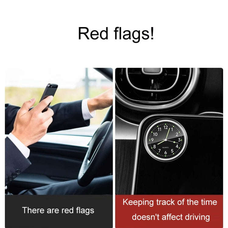 Car Digital Electronic Quartz Luminous Clock, Color: Ruby Blue+Air Outlet Clip