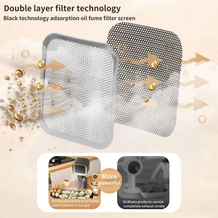 Desktop Range Hood Barbecue Small Movable Liftable Extractor Hood 2 Wind Speeds Adjust US Plug