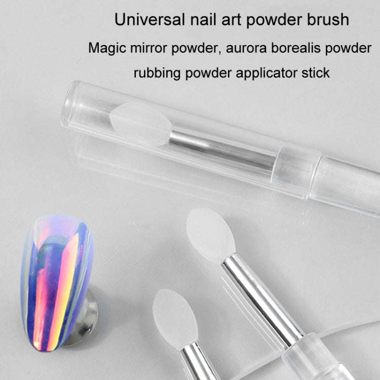 2pcs Nail Art Silicone Applicator Sticks Multi-Purpose Dabbing Powder Glitter Eyeshadow Brush App...