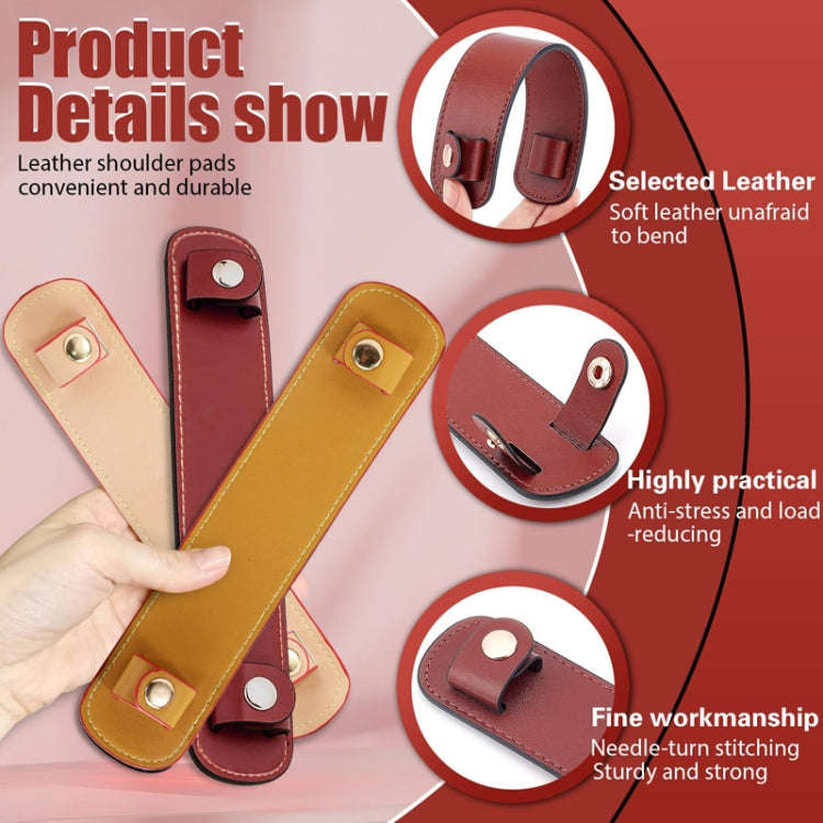 Simple Detachable Bag Anti Strangulation Leather Handle Accessory(Khaki)