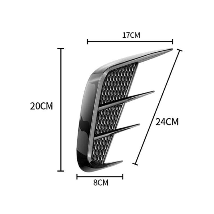 Universal Car Fender Soft Glue Decorative Car Stickers, Color: Carbon Fiber