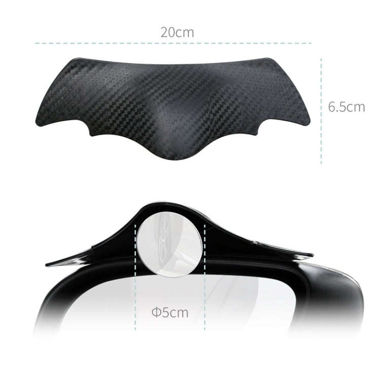 1pair Car Rearview Mirror Rain Eyebrow Blind Spot Reversing Round Mirror(White)
