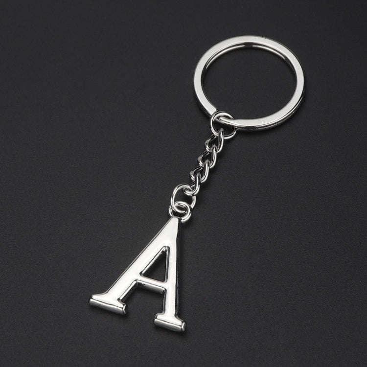 Double-Sided Three-Dimensional Plating Alphabet Keychain, Style: A