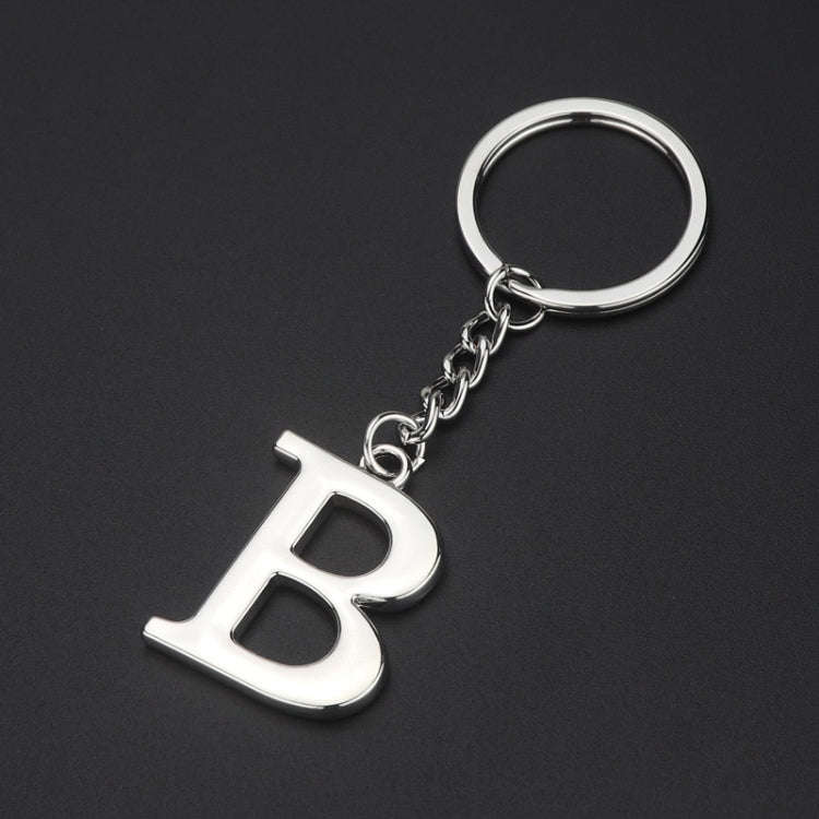 Double-Sided Three-Dimensional Plating Alphabet Keychain, Style: B
