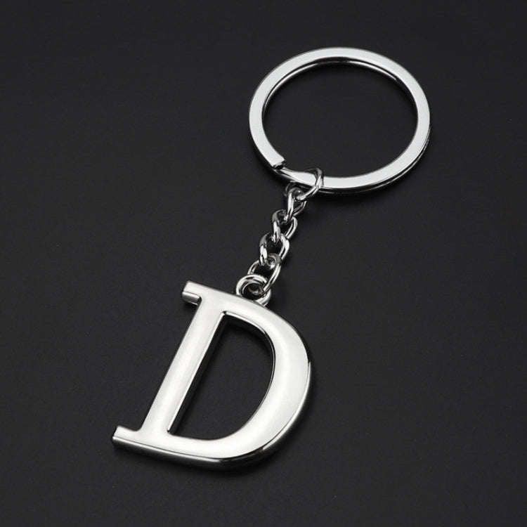Double-Sided Three-Dimensional Plating Alphabet Keychain, Style: D
