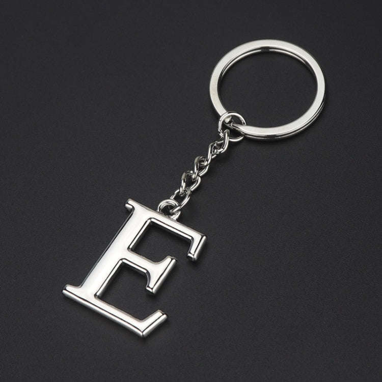 Double-Sided Three-Dimensional Plating Alphabet Keychain, Style: E