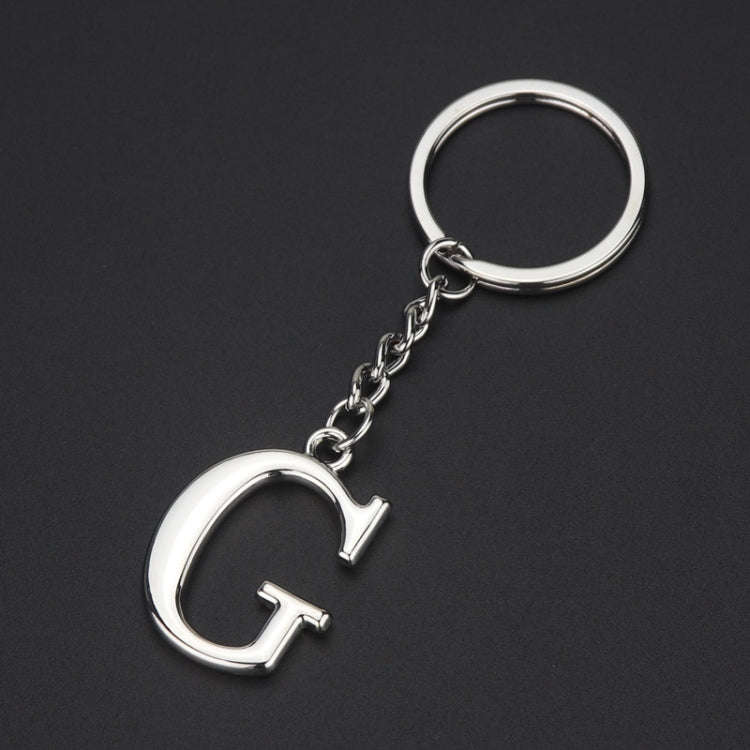 Double-Sided Three-Dimensional Plating Alphabet Keychain, Style: G