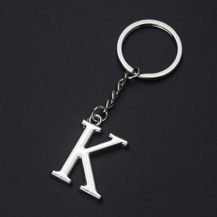 Double-Sided Three-Dimensional Plating Alphabet Keychain, Style: K