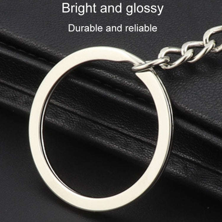 Double-Sided Three-Dimensional Plating Alphabet Keychain, Style: S