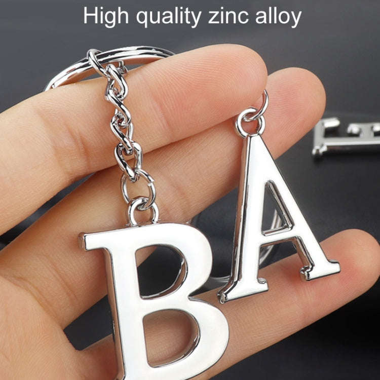 Double-Sided Three-Dimensional Plating Alphabet Keychain, Style: S