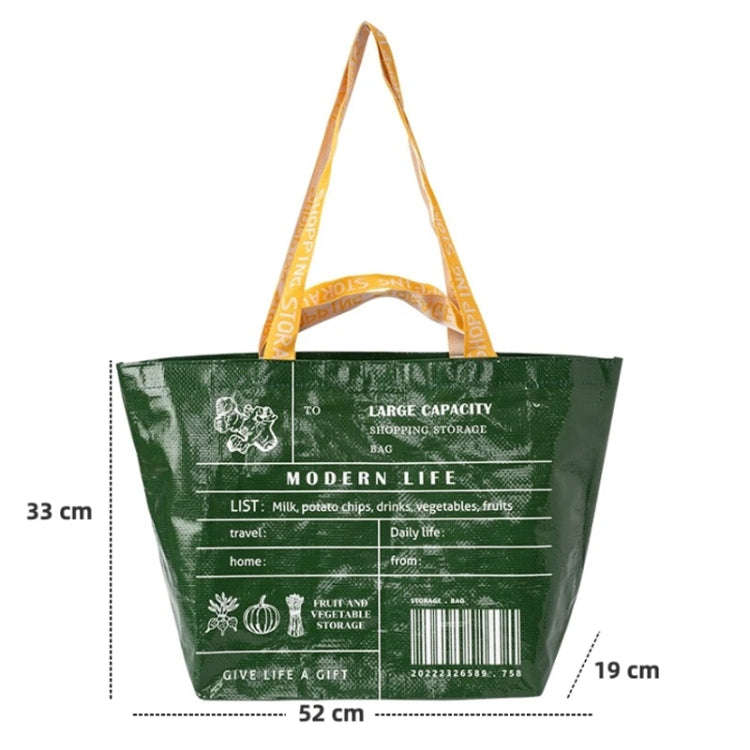 Eco-friendly Portable Large Capacity Shopping Bag Waterproof Folding Travel Bag, Color: Large Green